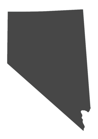 Gray map of the state of Nevada